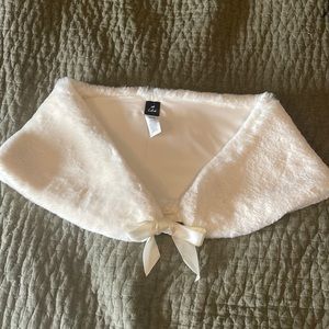 White Faux Fur Stole
